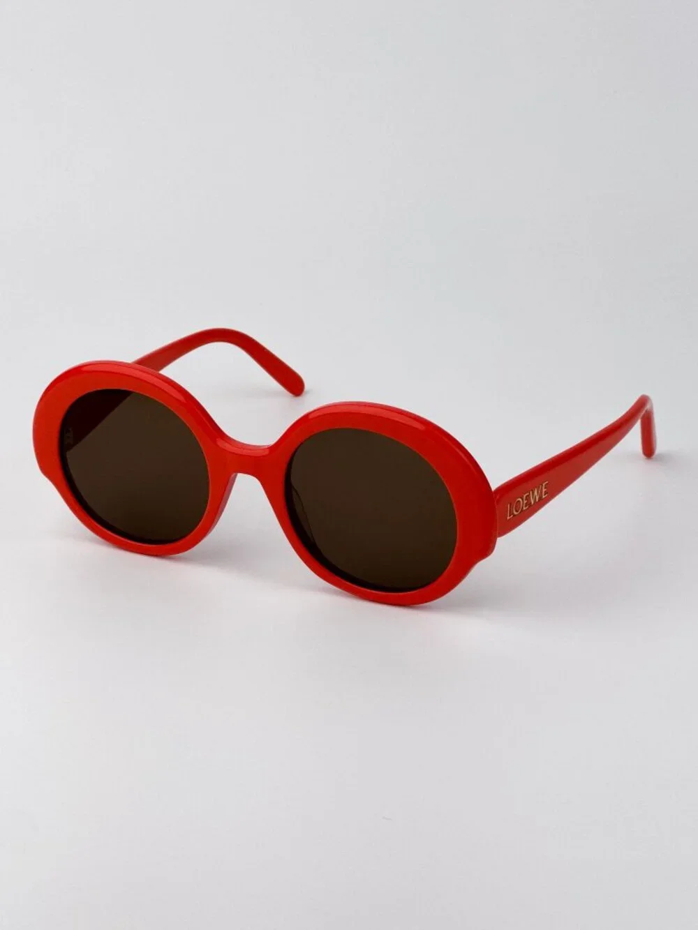 LOEWE LW40135I 42E SHINY ORANGE ROUND SUNGLASSES